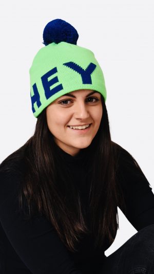 Cappello verde/blu e verde/arancio hey team