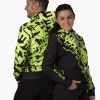 Felpa Hey Team SoftShell verde fluo C/capp